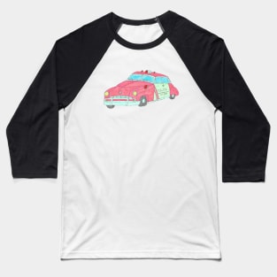 1950's Era Vintage Police Car Baseball T-Shirt